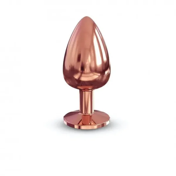 Металева анальна пробка із прикрасою у вигляді кристалу Dorcel – Diamond Plug Rose Gold