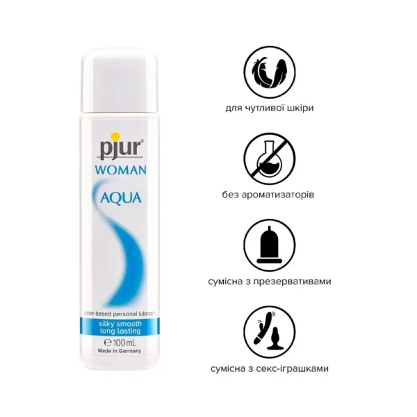 Лубрикант на водной основе pjur Woman Aqua для интенсивного скольжения 100 ml
