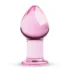 Рожева анальна пробка зі скла Gildo Pink Glass Buttplug