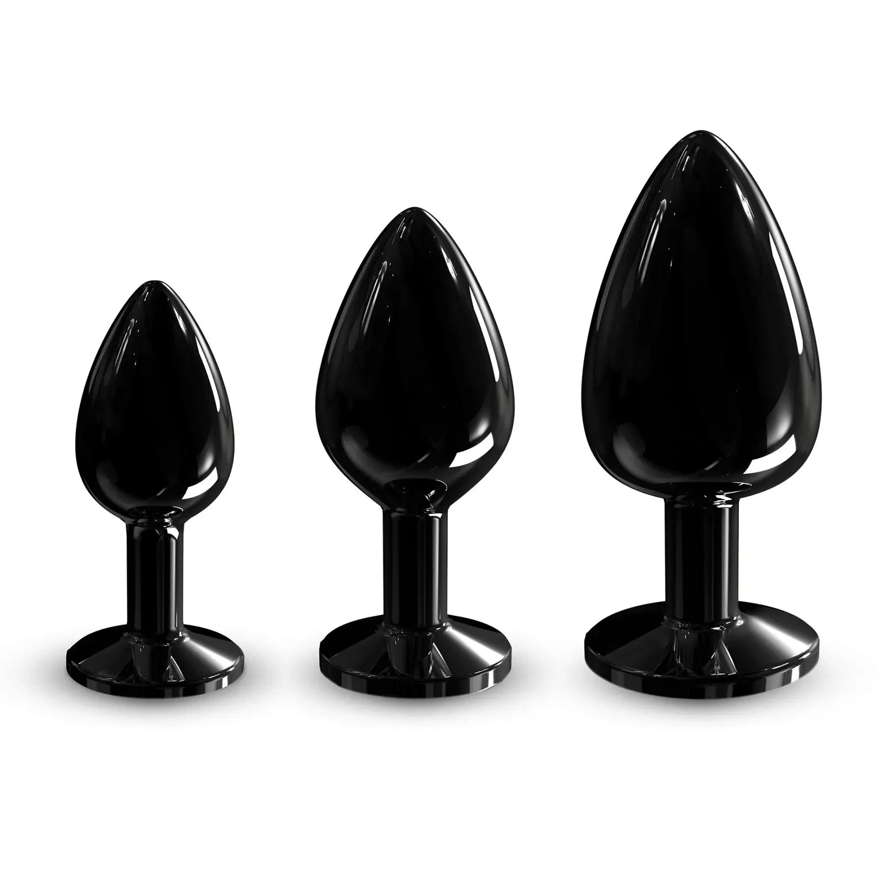 Металева анальна пробка з кристалом Dorcel Diamond Plug Black