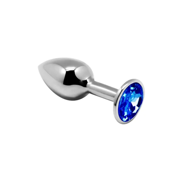 Металева анальна пробка з кристалом Alive Mini Metal Butt Plug Blue