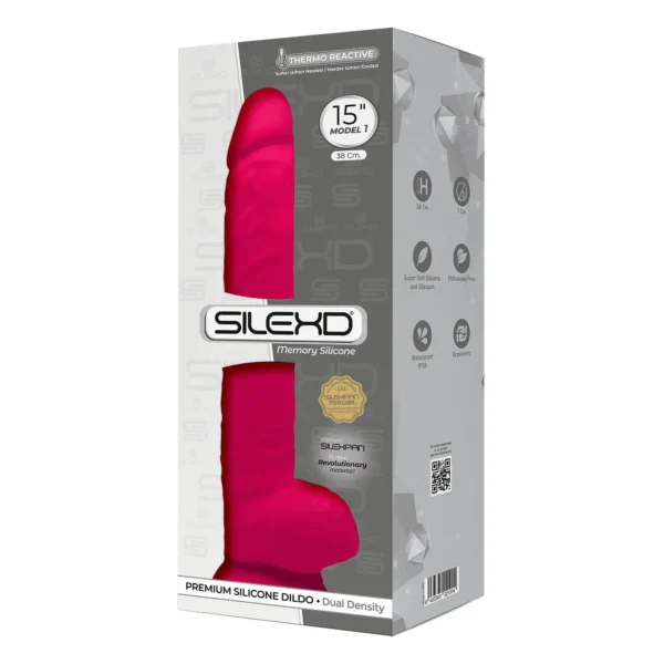 Фалоімітатор SilexD Kingston Pink 38 см