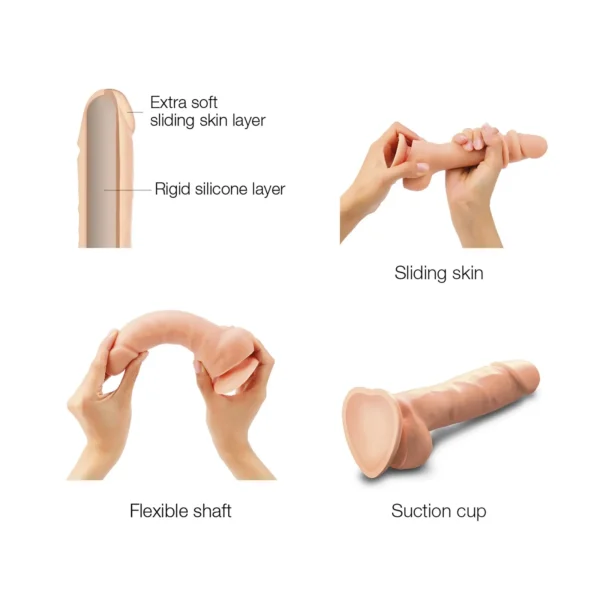 Реалістичний фалоімітатор Strap-On-Me Sliding Skin Realistic Dildo Vanille