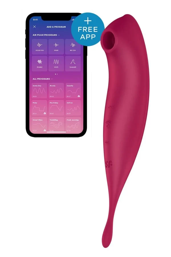 Смарт-вібратор для клітора з вакуумною стимуляцією Satisfyer Twirling Pro+