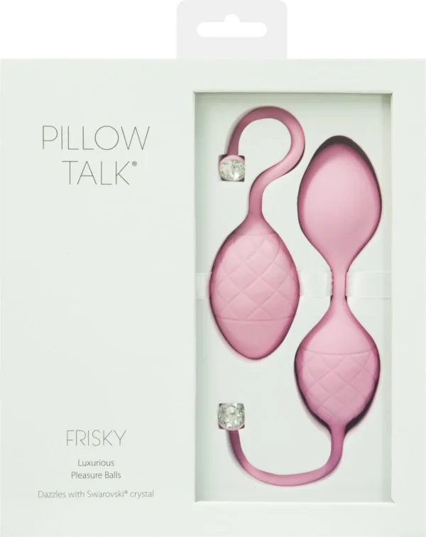 Розкішні вагінальні кульки PILLOW TALK – Frisky з кристалом