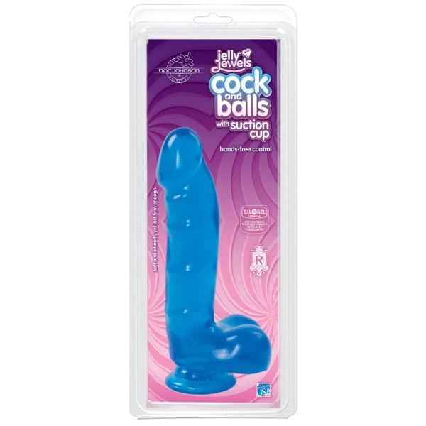 Фаллоимитатор Doc Johnson Jelly Jewels Cock and Balls