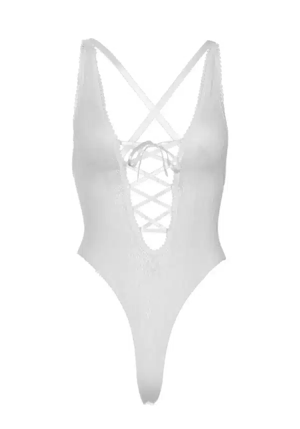 Мереживне боді Leg Avenue Floral One size