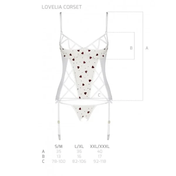 Корсет з підв’язками Passion LOVELIA CORSET