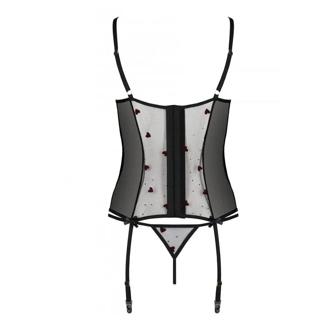 Корсет з підв’язками, стрінги Passion LOVELIA CORSET