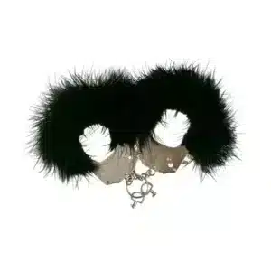Наручники Adrien Lastic Handcuffs  металеві з пухом