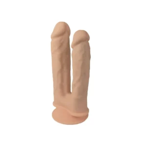 Подвійний фалоімітатор з вібрацією SilexD Double Gusto Vibro Flesh