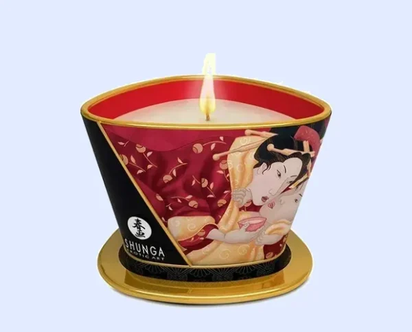 Масажна свічка Shunga полуничне вино
